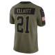 Dallas Cowboys Ezekiel Elliott 21 Nike 2021 Salute to Service NFL Jersey