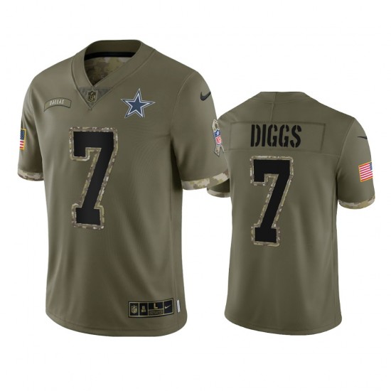 Dallas Cowboys Trevon Diggs 7 Nike 2022 Salute to Service NFL Jersey
