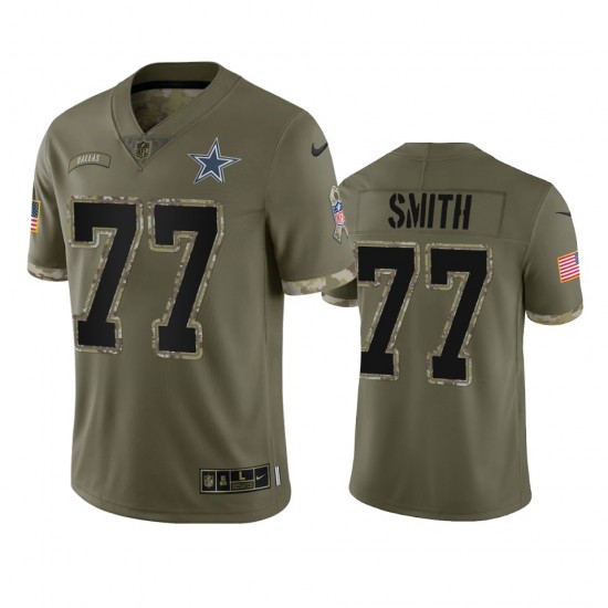 Dallas Cowboys Tyron Smith 77 Nike 2022 Salute to Service NFL Jersey