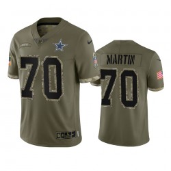 Dallas Cowboys Zack Martin 70 Nike 2022 Salute to Service NFL Jersey