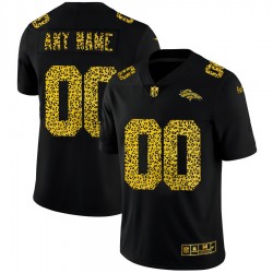 Denver Broncos Custom Nike Flocked Leopard Print Black NFL Jersey Denver Broncos Custom Nike Flocked Leopard Print Black NFL Jersey