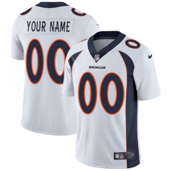 Denver Broncos Custom White NFL Jersey