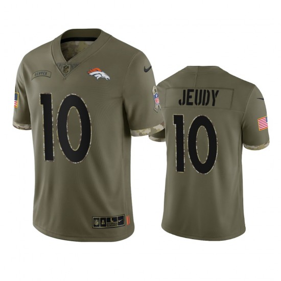 Denver Broncos Jerry Jeudy 10 Nike 2022 Salute to Service NFL Jersey