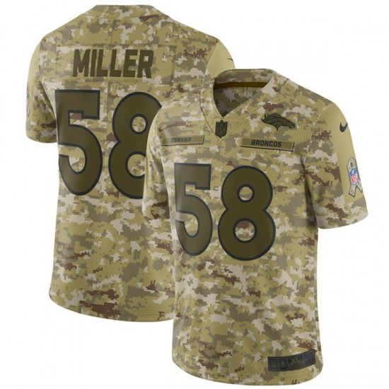 Denver Broncos MILLER 58 Nike Salute To Service NFL Jersey