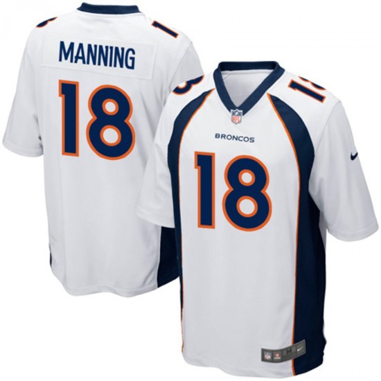 Denver Broncos Peyton Manning 18 Nike White NFL Jersey