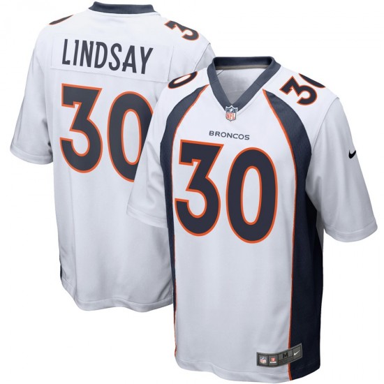 Denver Broncos Phillip Lindsay 30 Nike White NFL Jersey