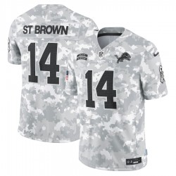 Detroit Lions Amon Ra St. Brown Nike 2024 Salute to Service NFL Jersey Detroit Lions Amon Ra St. Brown Nike 2024 Salute to Service NFL Jersey