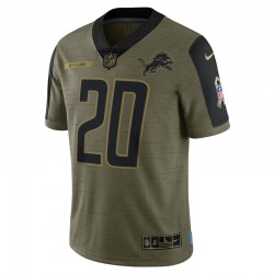Detroit Lions Barry Sanders 20 Nike 2021 Salute to Service NFL Jersey