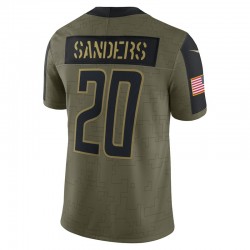 Detroit Lions Barry Sanders 20 Nike 2021 Salute to Service NFL Jersey
