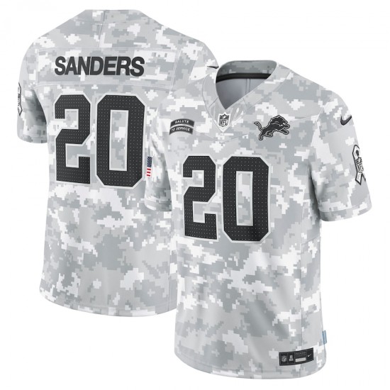 Detroit Lions Barry Sanders Nike 2024 Salute to Service NFL Jersey