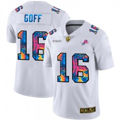Detroit Lions Jared Goff 16 Nike 2020 Multicolor White NFL Jersey Detroit Lions Jared Goff 16 Nike 2020 Multicolor White NFL Jersey