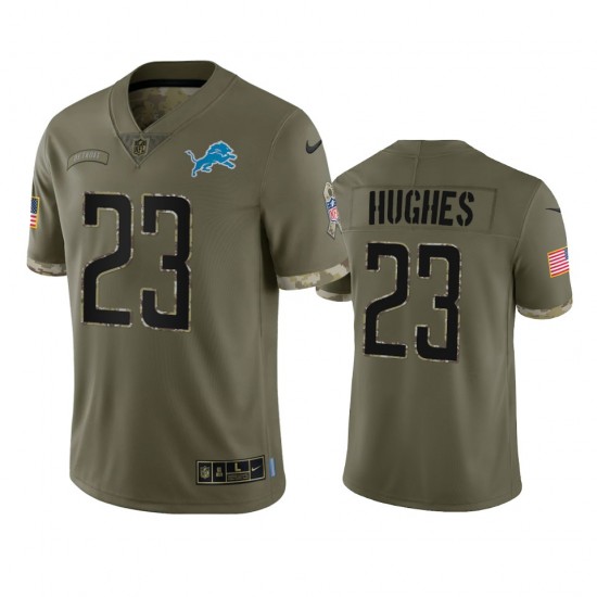 Detroit Lions Mike Hughes 23 Nike 2022 Salute to Service NFL Jersey