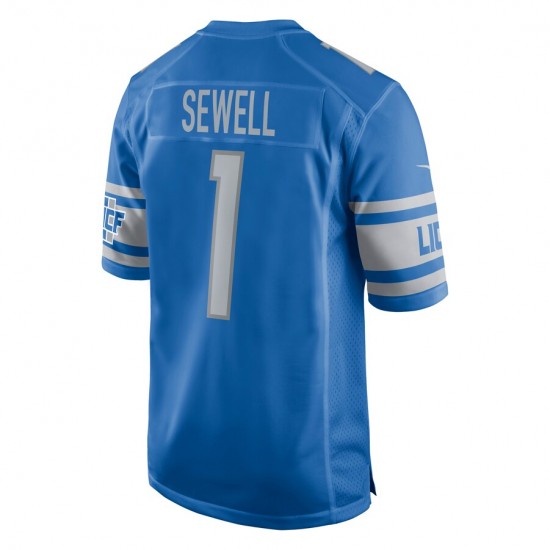 Detroit Lions Penei Sewell 1 Nike Blue 2021 Draft NFL Jersey