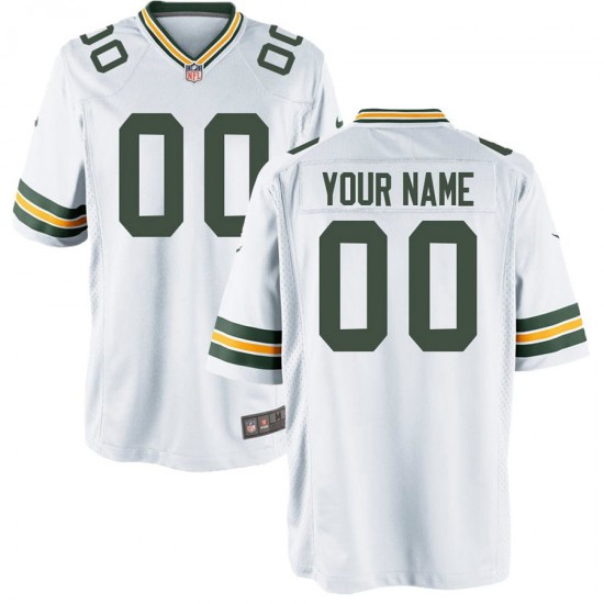 Green Bay Packers Custom Nike White NFL Jersey