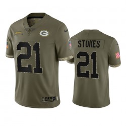 Green Bay Packers Eric Stokes 21 Nike 2022 Salute to Service NFL Jersey Green Bay Packers Eric Stokes 21 Nike 2022 Salute to Service NFL Jersey
