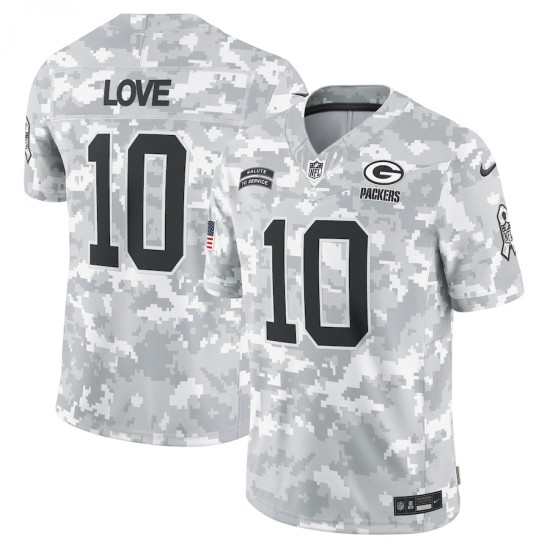 Green Bay Packers Jordan Love Nike 2024 Salute to Service NFL Jersey