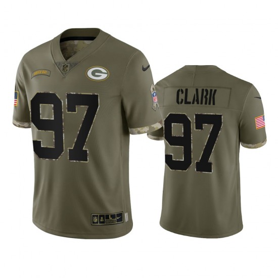 Green Bay Packers Kenny Clark 97 Nike 2022 Salute to Service NFL Jersey