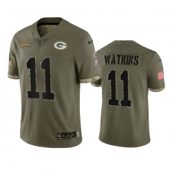 Green Bay Packers Sammy Watkins 11 Nike 2022 Salute to Service NFL Jersey Green Bay Packers Sammy Watkins 11 Nike 2022 Salute to Service NFL Jersey