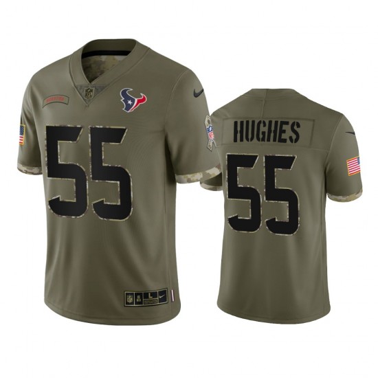 Houston Texans Jerry Hughes 55 Nike 2022 Salute to Service NFL Jersey