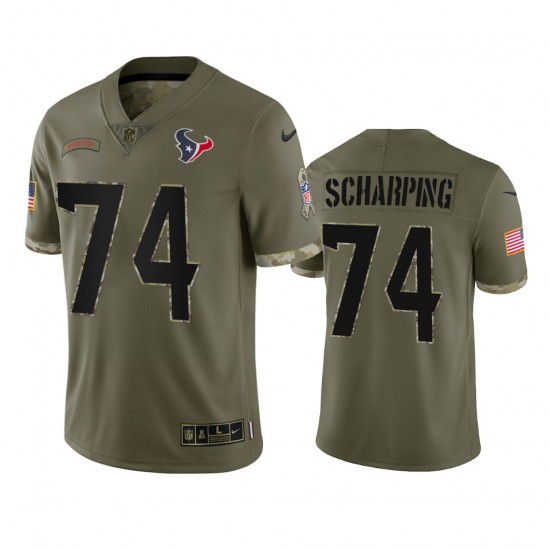 Houston Texans Max Scharping 74 Nike 2022 Salute to Service NFL Jersey
