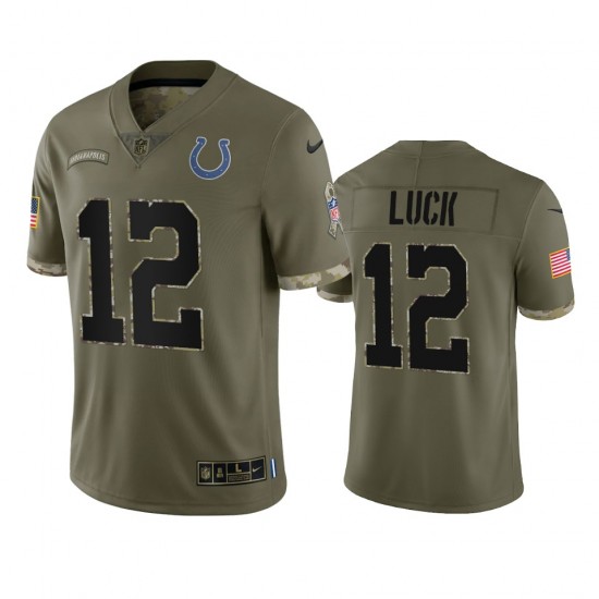 Indianapolis Colts Andrew Luck 12 Nike 2022 Salute to Service NFL Jersey