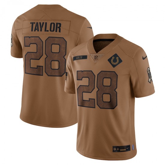 Indianapolis Colts Jonathan Taylor 28 Nike 2023 Salute To Service NFL Jersey