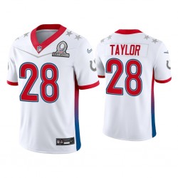 Indianapolis Colts Jonathan Taylor 28 Nike White 2022 AFC Pro Bowl NFL Jersey Indianapolis Colts Jonathan Taylor 28 Nike White 2022 AFC Pro Bowl NFL Jersey