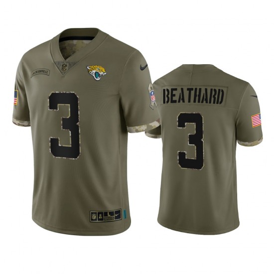 Jacksonville Jaguars C J Beathard 3 Nike 2022 Salute to Service NFL Jersey