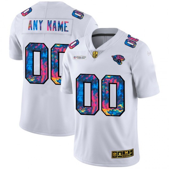Jacksonville Jaguars Custom Nike 2020 Multicolor White NFL Jersey