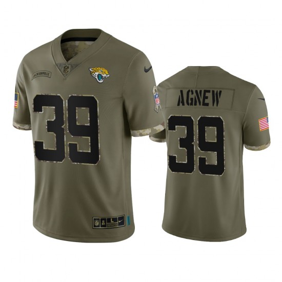 Jacksonville Jaguars Jamal Agnew 39 Nike 2022 Salute to Service NFL Jersey