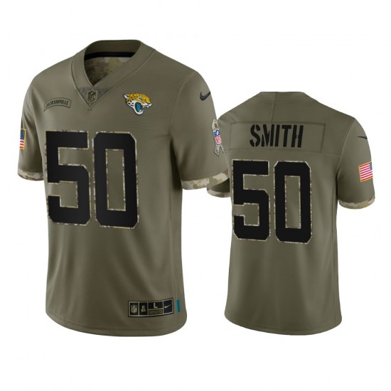 Jacksonville Jaguars Telvin Smith 50 Nike 2022 Salute to Service NFL Jersey
