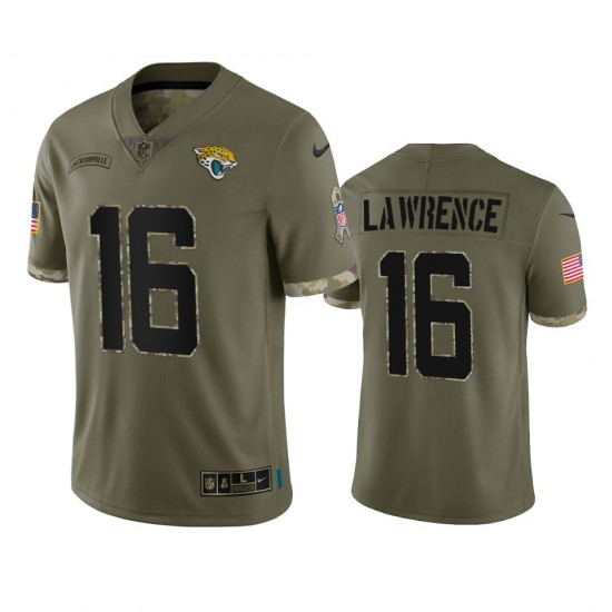 Jacksonville Jaguars Trevor Lawrence 16 Nike 2022 Salute to Service NFL Jersey