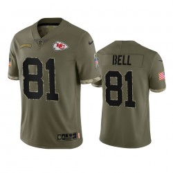 Kansas City Chiefs Blake Bell 81 Nike 2022 Salute to Service NFL Jersey Kansas City Chiefs Blake Bell 81 Nike 2022 Salute to Service NFL Jersey