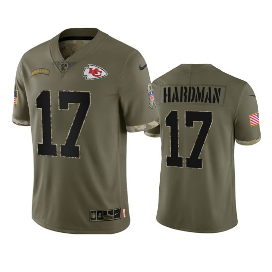 Kansas City Chiefs Mecole Hardman 17 Nike 2022 Salute to Service NFL Jersey