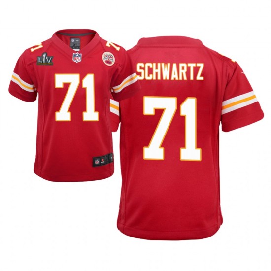 Kansas City Chiefs Mitchell Schwartz 71 Nike Red 2021 Super Bowl LV NFL Jersey