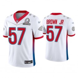 Kansas City Chiefs Orlando Brown JR 57 Nike White 2022 AFC Pro Bowl NFL Jersey Kansas City Chiefs Orlando Brown JR 57 Nike White 2022 AFC Pro Bowl NFL Jersey