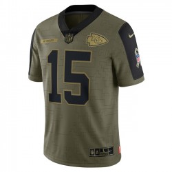 Kansas City Chiefs Patrick Mahomes 15 Nike 2021 Salute to Service NFL Jersey