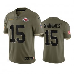 Kansas City Chiefs Patrick Mahomes 15 Nike 2022 Salute To Service NFL Jersey Kansas City Chiefs Patrick Mahomes 15 Nike 2022 Salute To Service NFL Jersey