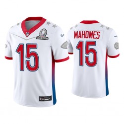 Kansas City Chiefs Patrick Mahomes 15 Nike White 2022 AFC Pro Bowl NFL Jersey Kansas City Chiefs Patrick Mahomes 15 Nike White 2022 AFC Pro Bowl NFL Jersey