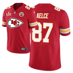 Kansas City Chiefs Travis Kelce 87 Nike Red Team Logo 2021 Super Bowl LV NFL Jersey Kansas City Chiefs Travis Kelce 87 Nike Red Team Logo 2021 Super Bowl LV NFL Jersey