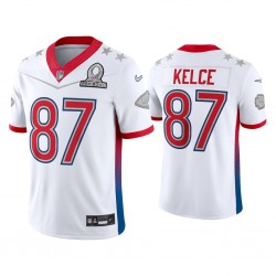 Kansas City Chiefs Travis Kelce 87 Nike White 2022 AFC Pro Bowl NFL Jersey Kansas City Chiefs Travis Kelce 87 Nike White 2022 AFC Pro Bowl NFL Jersey