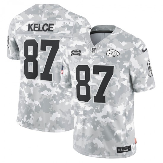 Kansas City Chiefs Travis Kelce Nike 2024 Salute to Service NFL Jersey