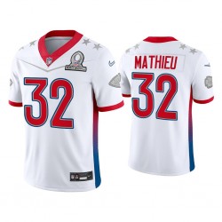 Kansas City Chiefs Tyrann Mathieu 32 Nike White 2022 AFC Pro Bowl NFL Jersey Kansas City Chiefs Tyrann Mathieu 32 Nike White 2022 AFC Pro Bowl NFL Jersey
