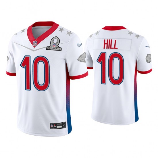 Kansas City Chiefs Tyreek Hill 10 Nike White 2022 AFC Pro Bowl NFL Jersey