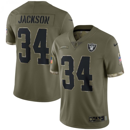 Las Vegas Raiders Bo Jackson 34 Nike 2022 Salute to Service NFL Jersey