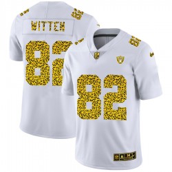 Las Vegas Raiders Jason Witten 82 Nike Flocked Leopard Print White NFL Jersey