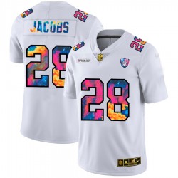 Las Vegas Raiders Josh Jacobs 28 Nike 2020 Multicolor White NFL Jersey