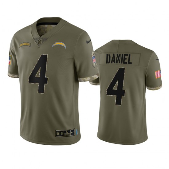Los Angeles Chargers Chase Daniel 4 Nike 2022 Salute to Service NFL Jersey