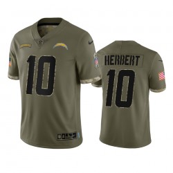Los Angeles Chargers Justin Herbert 10 Nike 2022 Salute to Service NFL Jersey