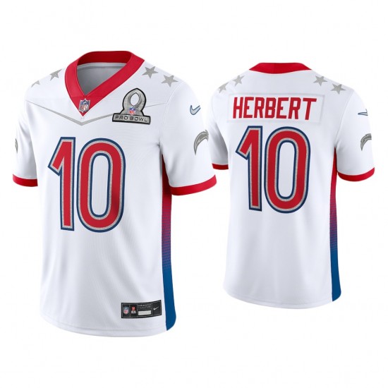 Los Angeles Chargers Justin Herbert 10 Nike White 2022 AFC Pro Bowl NFL Jersey